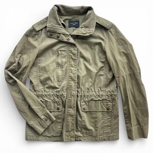 Love Tree Lg. Olive Green Cargo Pockets Drawstring Waist Military Utility Jacket